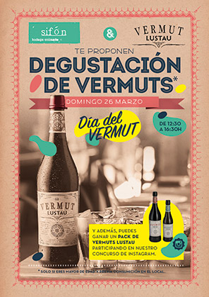 Sifón bodega & colmado y Bodegas Lustau te proponen

DÍA DEL VERMUT CON DEGUSTACIÓN DE VERMUTS
Domingo 26 de marzo.
De 12:30h a 16:30h.